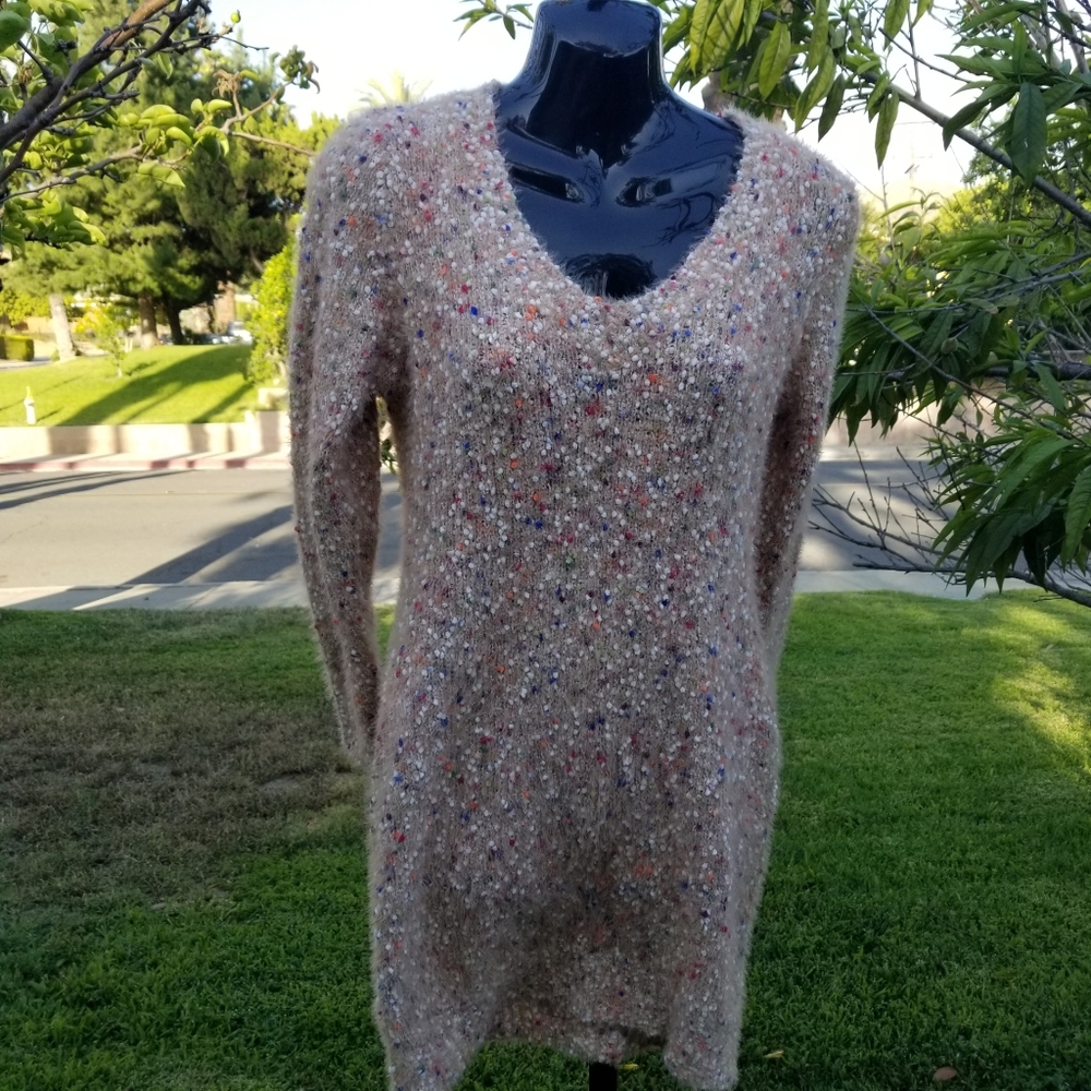 Multicolored Confetti Knit Sweater Dress